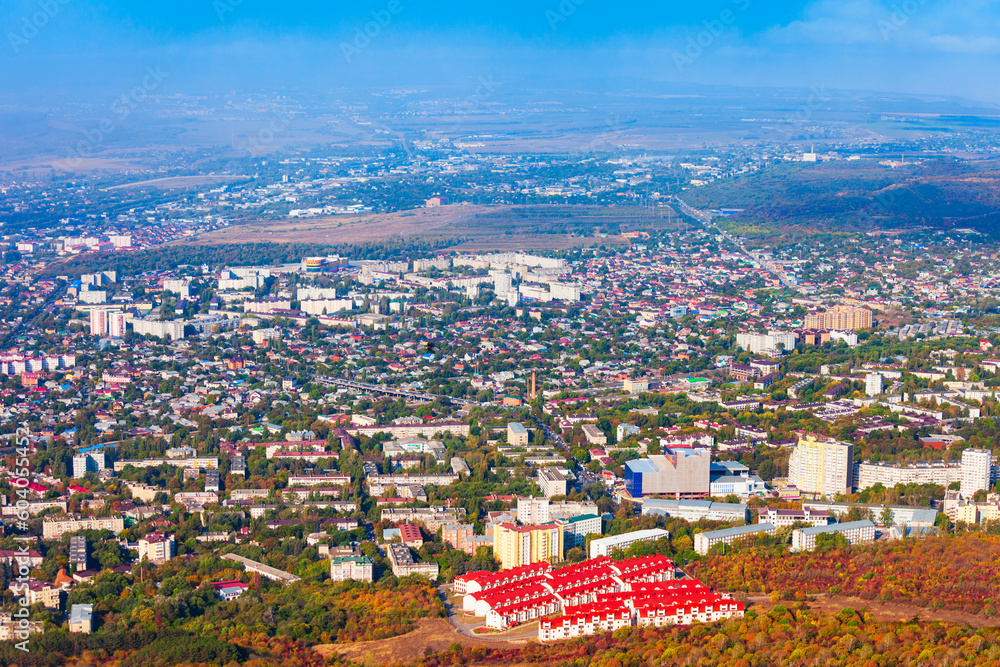 Fototapeta premium Pyatigorsk city aerial panoramic view