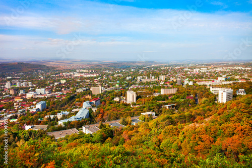 Pyatigorsk city aerial panoramic view
