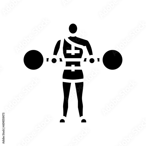 circus strongman carnival vintage show glyph icon vector. circus strongman carnival vintage show sign. isolated symbol illustration