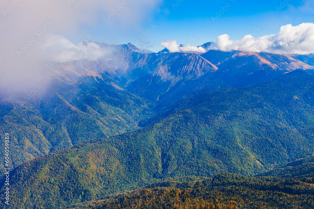 Fototapeta premium Caucasus mountains, Rosa Khutor, Sochi
