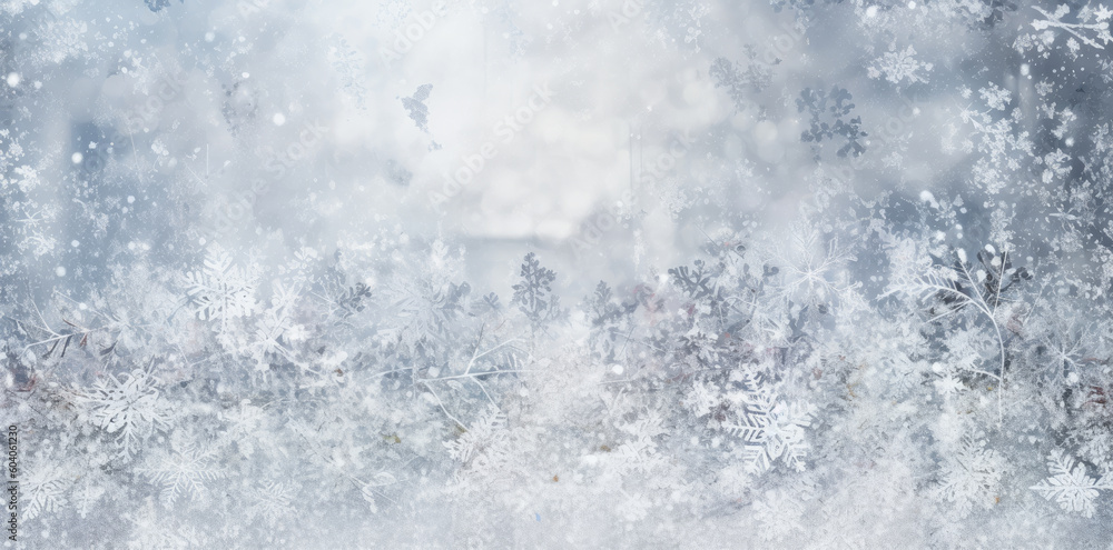 Snow glitter falling to the ground on a light blue background. Generative Ai Illustration.
Snow glitter falling to the ground on a light blue background. Generative Ai Illustration.