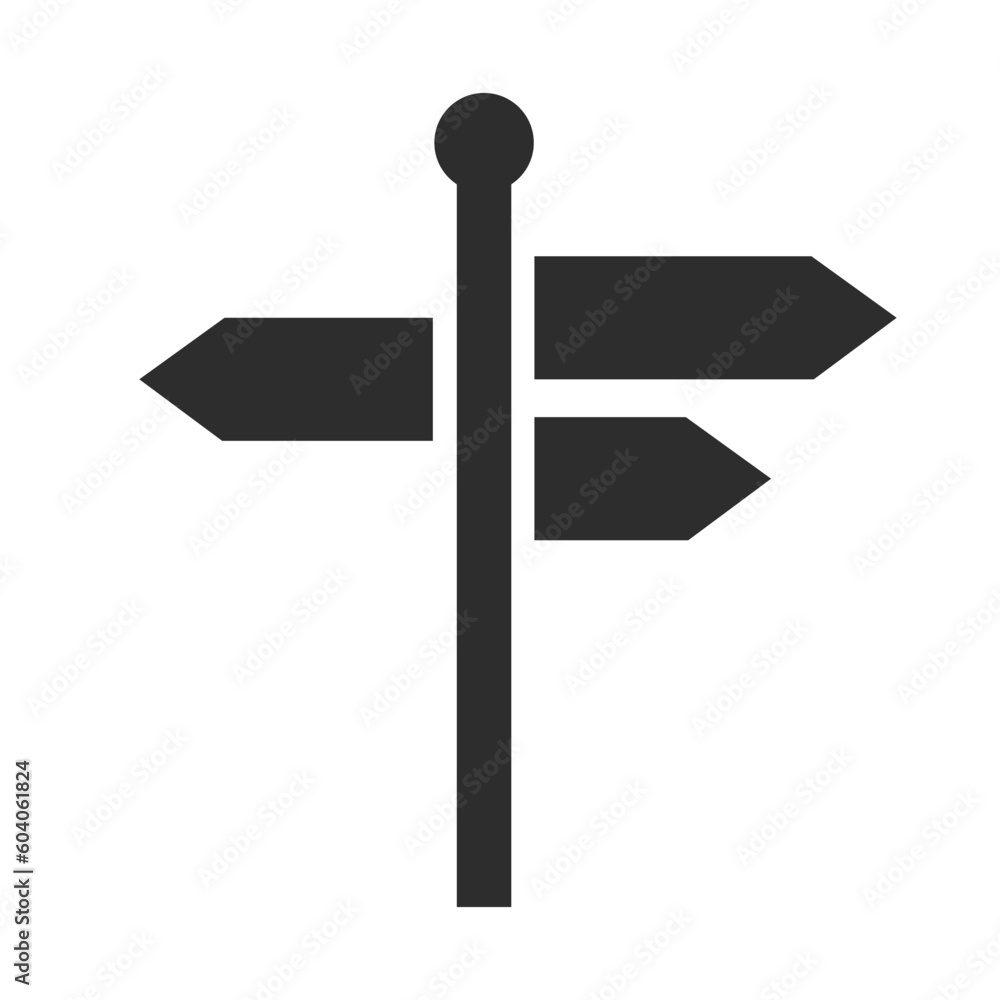 Signpost icon, signpost icon vector isolated on white background. - obrazy, fototapety, plakaty 
