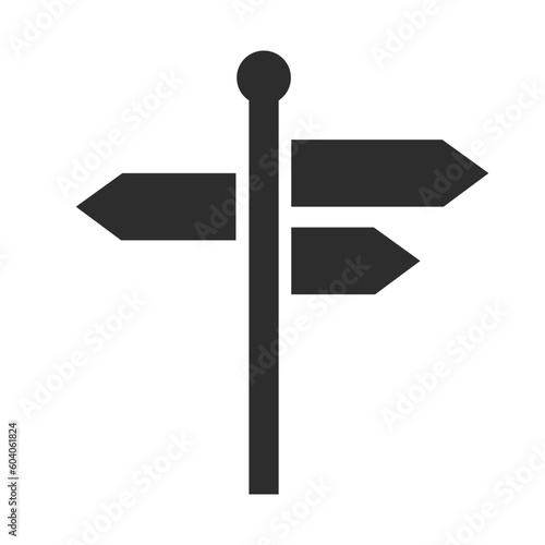 Signpost icon, signpost icon vector isolated on white background.