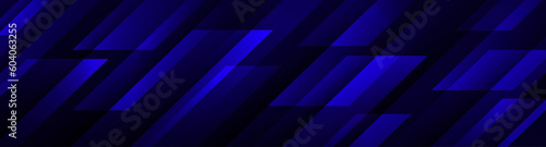 3D blue geometric abstract background overlap layer on dark space with diagonal shapes decoration. Modern graphic design element cutout style for banner, flyer, card, or brochure cover