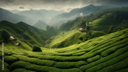 Chinese Tea Mountain Plantation Environment