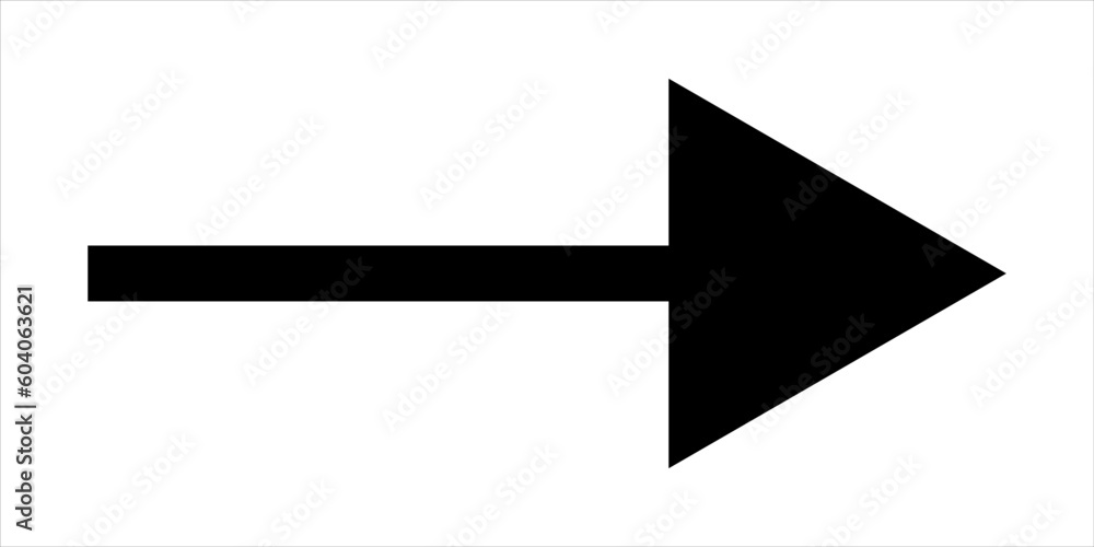 Arrow mark icon. Black arrow sign. Vector isolated on white background. Arrow mark icon. Black arrow sign. Vector isolated on white background.