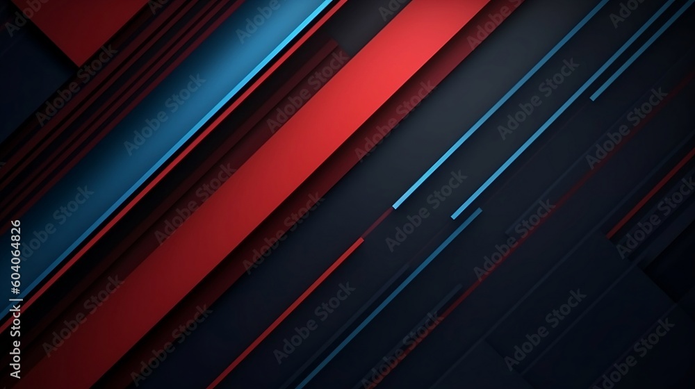 Blue and red lines in dark background. Created with Generative AI tools. Blue and red lines in dark background. Created with Generative AI tools.