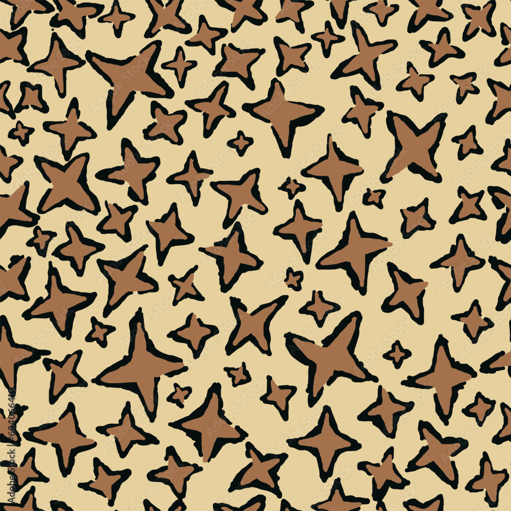 Shuriken Leopard Seemless Background Vector Shuriken Leopard Seemless Background Vector