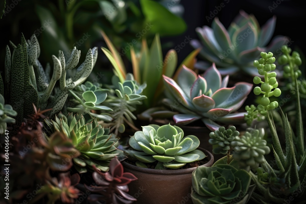 Houseplant Succulents, with various colors Houseplant Succulents, with various colors