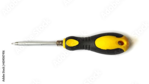 Screwdriver handle tool for maintenance isolated on white background