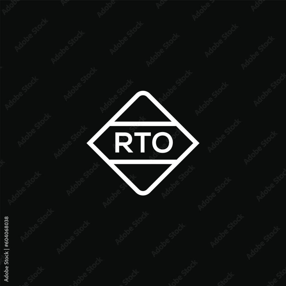 RTO letter design for logo and icon.RTO typography for technology