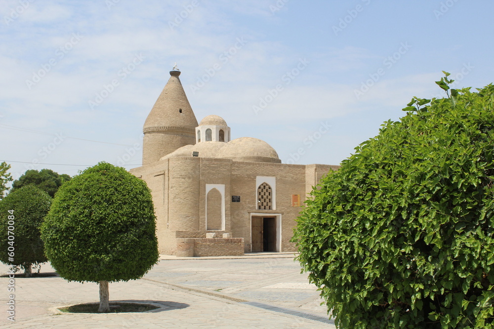 Chashma Ayub Mausoleum is located near the Samanid Mausoleum in Bukhara, Uzbekistan