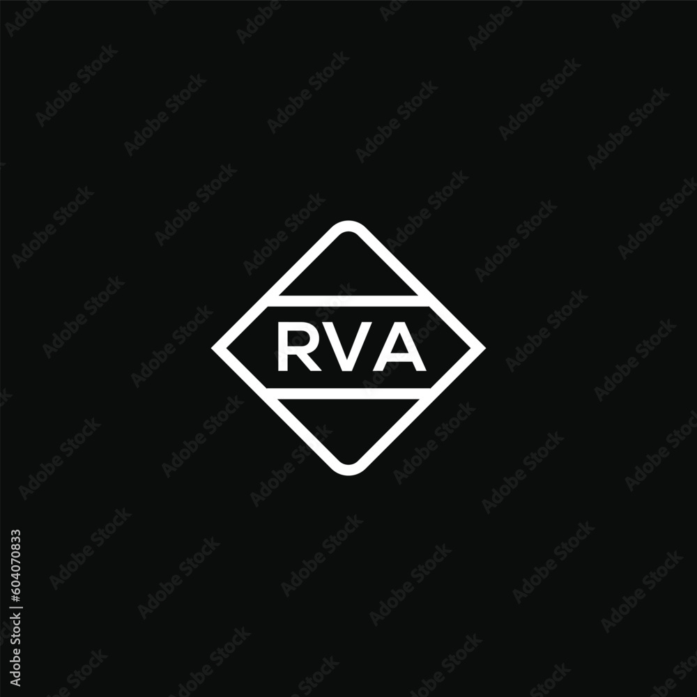 RVA letter design for logo and icon.RVA typography for technology ...