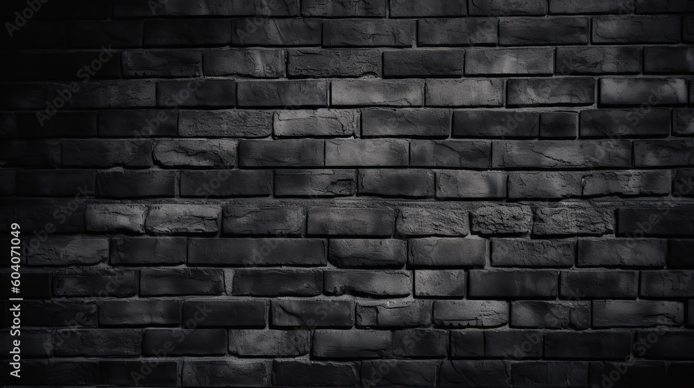 Black brick wall, dark bakground for presentation 