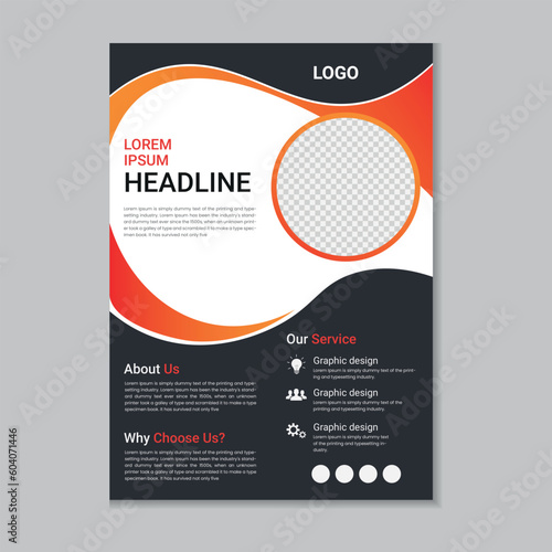 Corporate business flyer layout, Flyer cover design, Annual report, Corporate presentation, Digital marketing flyer, Business brochure template design with mockup