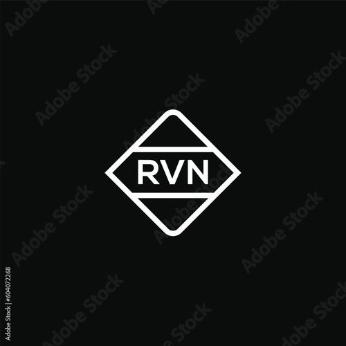 RVN letter design for logo and icon.RVN typography for technology, business and real estate brand.RVN monogram logo. photo