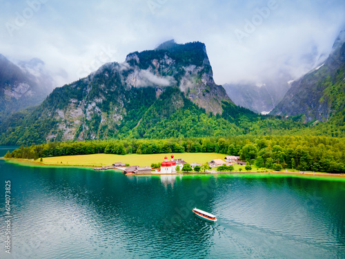 St. Bartholomew church at Konigssee Lake photo