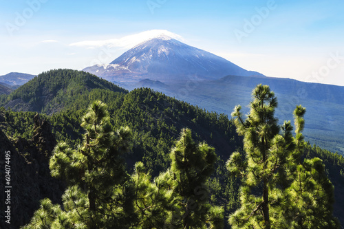 View over the Teide volcano and Teide National Park, Tenerife, Canary Islands, Spain