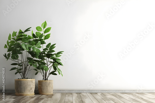 Interior background with plant 3d render © DavidGalih | Dikomo.