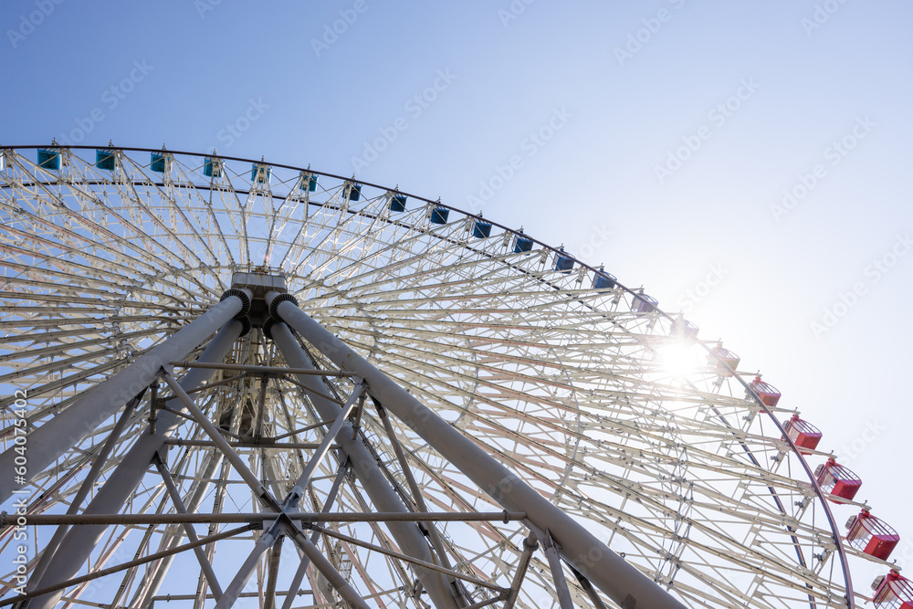 Bottom view of the Ferris wheel Bottom view of the Ferris wheel