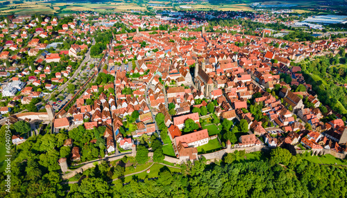 Rothenburg ob der Tauber aerial view