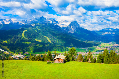 Zugspitze, Alpspitze Alps mountains in Bavaria, Germany