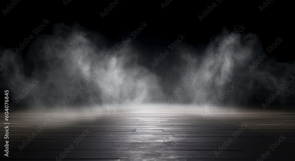 Mystical Mist on a Dark Background, generative AI Mystical Mist on a Dark Background, generative AI