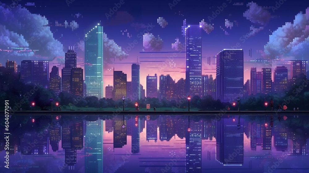 country skyline at night,AI Generated