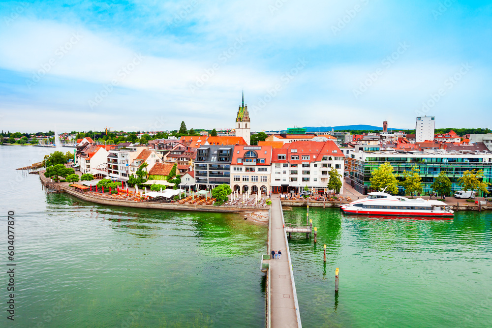 Obraz premium Friedrichshafen aerial panoramic view in Bavaria, Germany