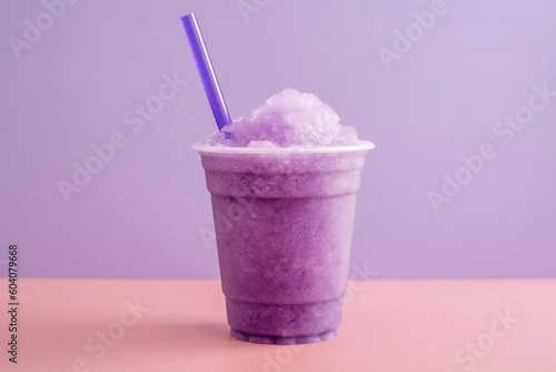 Purple blueberry slushy summer photo