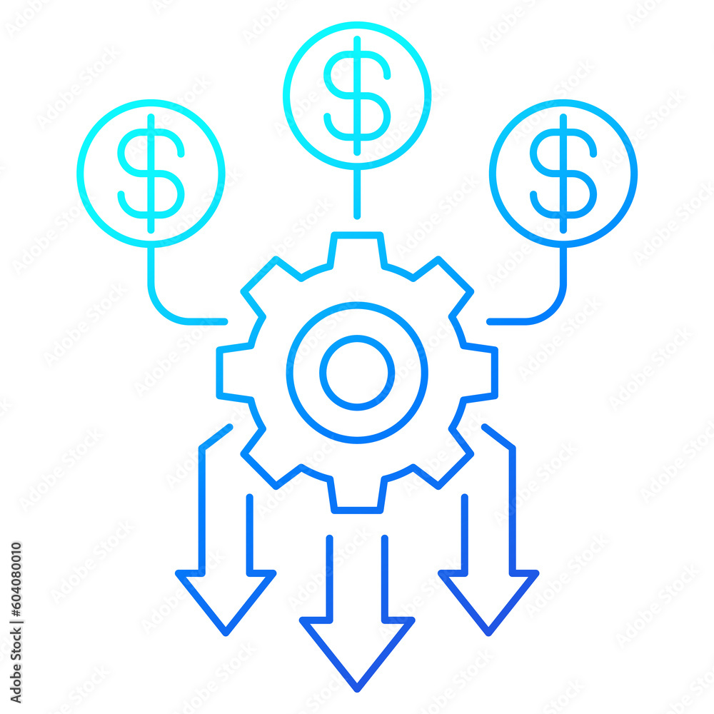 cash flow optimization, money management line icon cash flow optimization, money management line icon