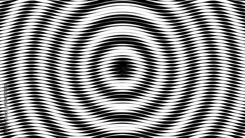 Foto Abstract hypnotic background with alternating concentric circles made up of wavy