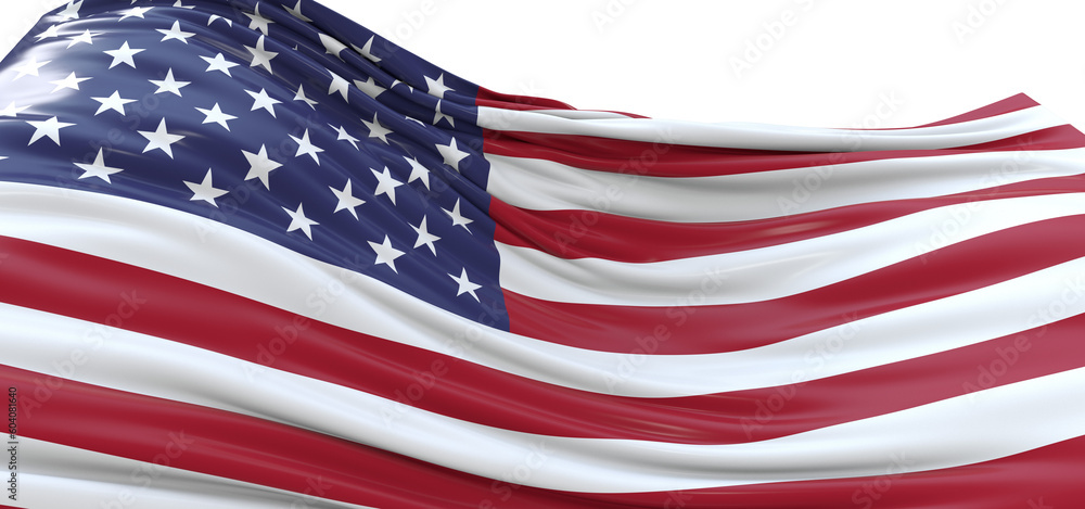 Digital Glory: Mesmerizing 3D USA Flag Embodies American Heritage