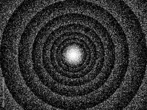 Hypnotic background with concentric circle gradients in retro stippling style