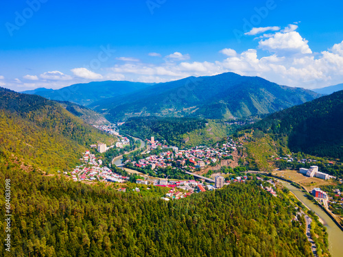 Borjomi town aerial panoramic view, Georgia © saiko3p