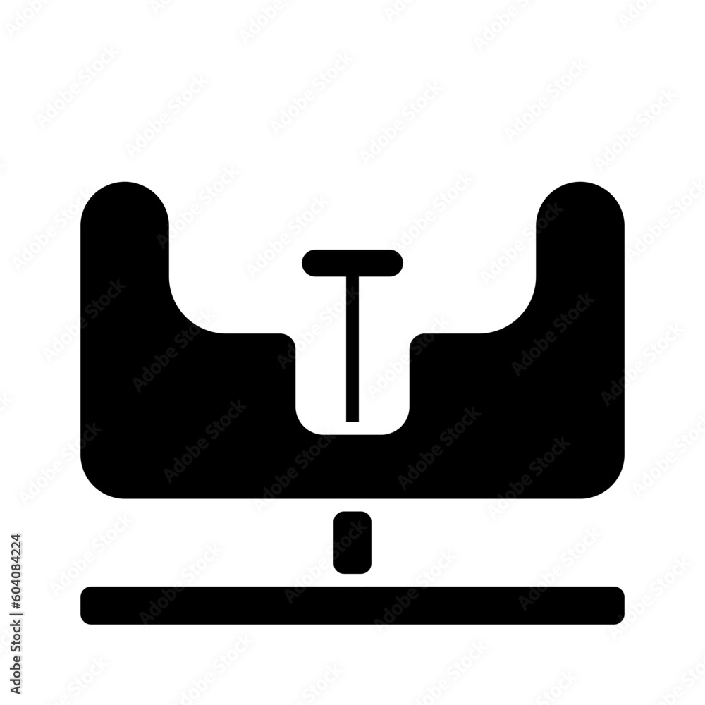 Solid PUSH SWIVEL CHAIR design vector icon design vector line icon svg Solid PUSH SWIVEL CHAIR design vector icon design vector line icon svg