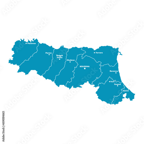 Vector Map of Emilia Romagna, Italy	