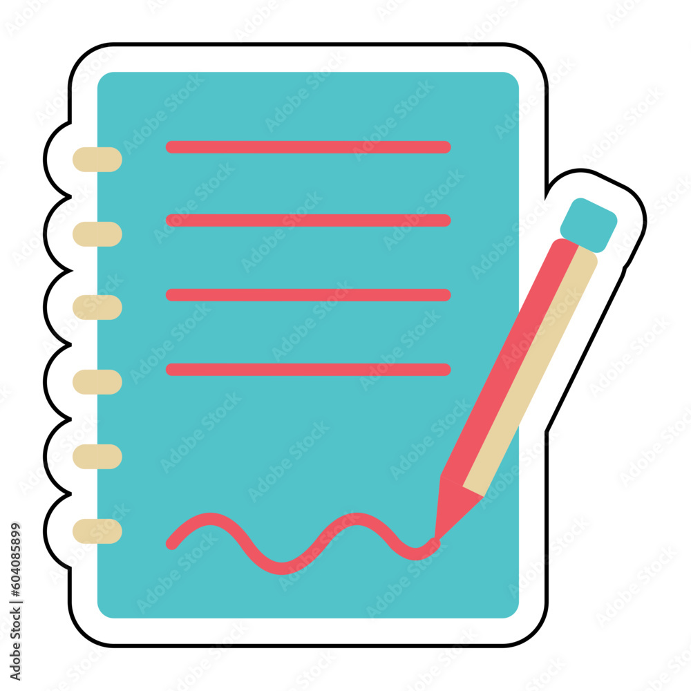 Sticker NOTE BOOK design vector icon design vector line icon svg Sticker NOTE BOOK design vector icon design vector line icon svg