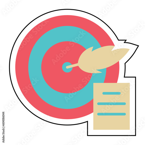 Sticker TARGET design vector icon design vector line icon svg