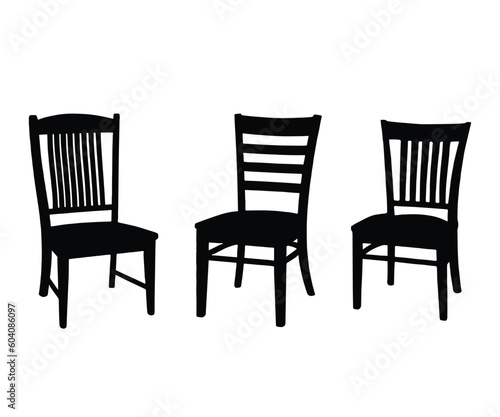  chairs   seat silhouette illustration vector eps 10