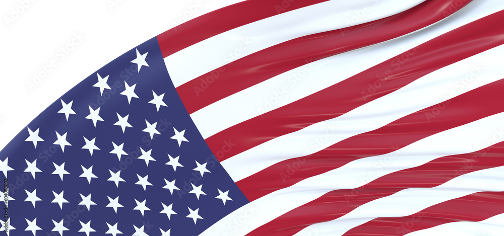 Obraz premium Digital Artistry: Mesmerizing 3D USA Flag Reflects Creativity and Freedom