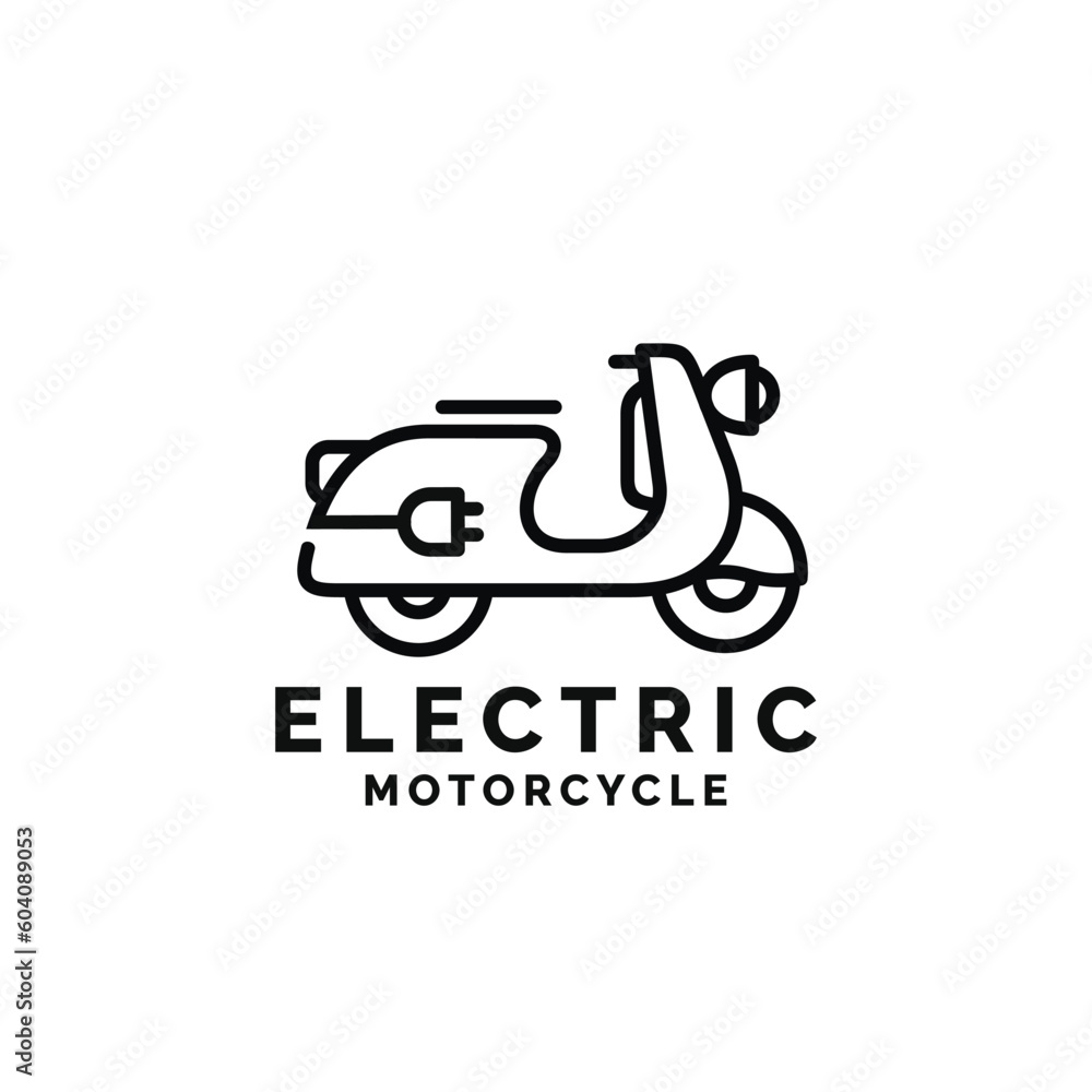 Electric motorcycle logo design vector Electric motorcycle logo design vector