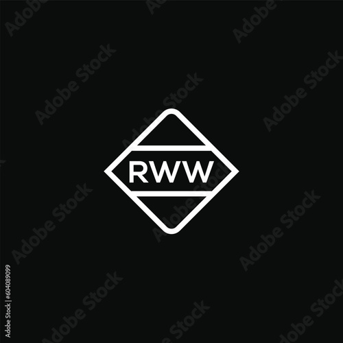 RWW letter design for logo and icon.RWW typography for technology, business and real estate brand.RWW monogram logo. photo