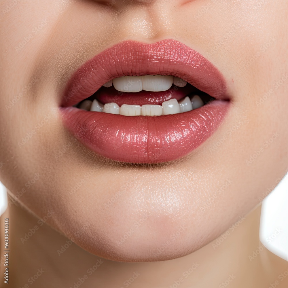 Fototapeta premium an open mouth of a woman