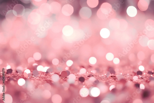 Blushing Baby Pink Festive Glamour, generative AI