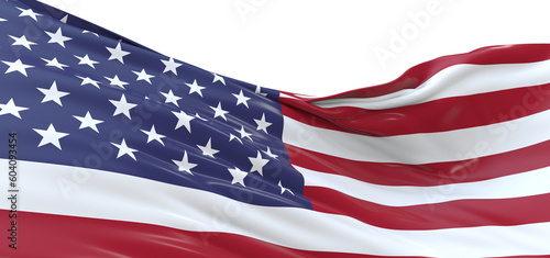 Visual Splendor: Eye-catching 3D USA Flag Exudes Patriotic Beauty