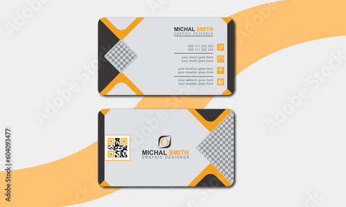  Clean business card template for business. visiting card design.