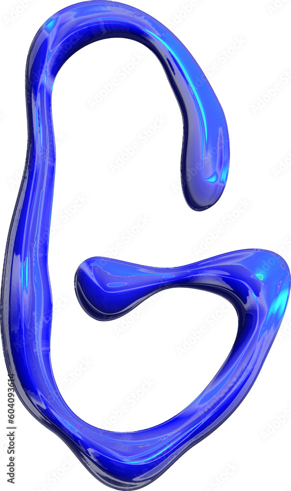 CFC2023CT Blue Abstract Y2K Shape CFC2023CT Blue Abstract Y2K Shape