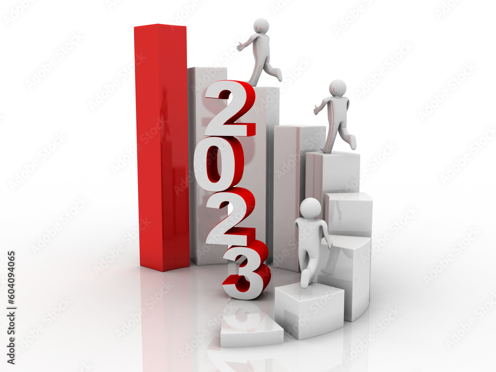 3d rendering Stock market online business concept. business Graph with 2023
3d rendering Stock market online business concept. business Graph with 2023