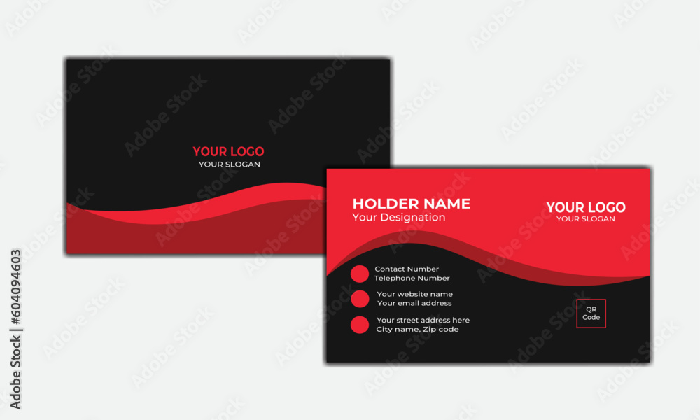 Professional Business card design for personal identity